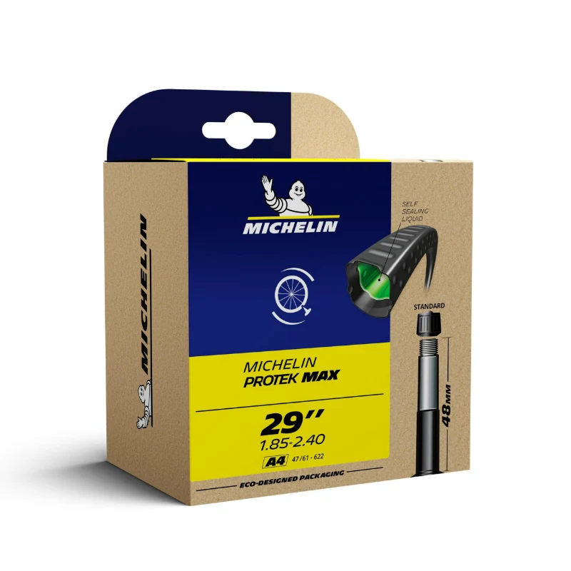 Chambre A Air Vélo 29 X 1.85-2.40 Michelin Protek Max A4 Valve Standard Avec Liquide Anti-Crevaison
