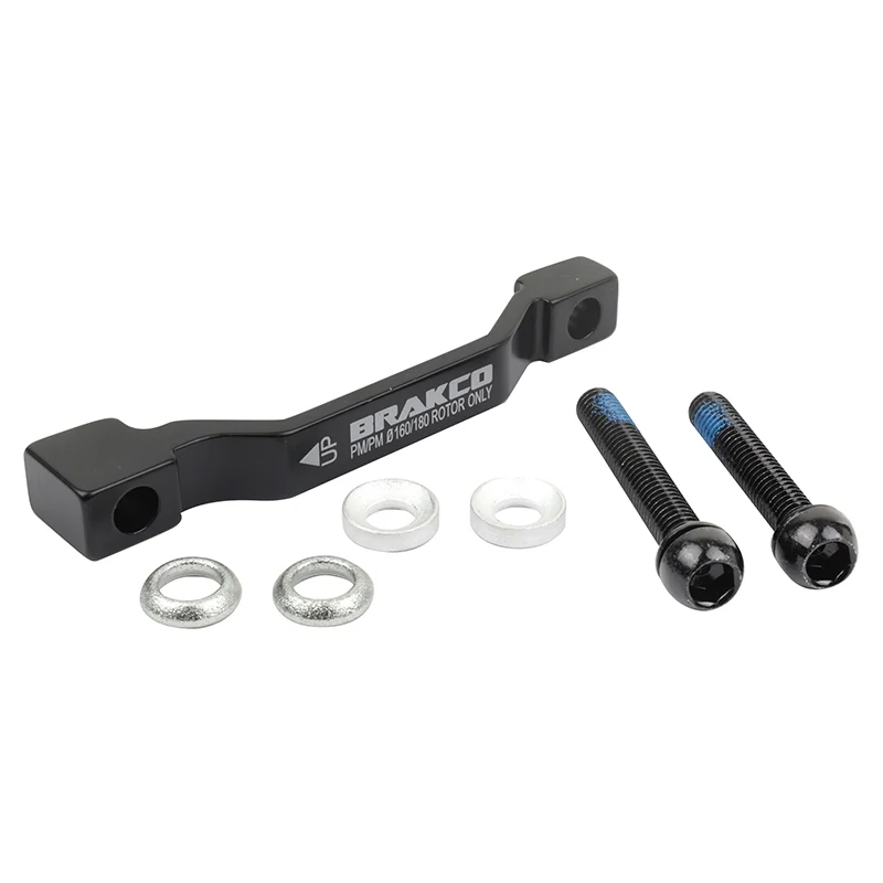 Adaptateur - Rehausse Frein A Disque VTT Post-Mount Avant - Arrière Brakco Cnc Pour Disque Avant 160 mm À 180 mm Et Arrière 140 mm À 160 mm