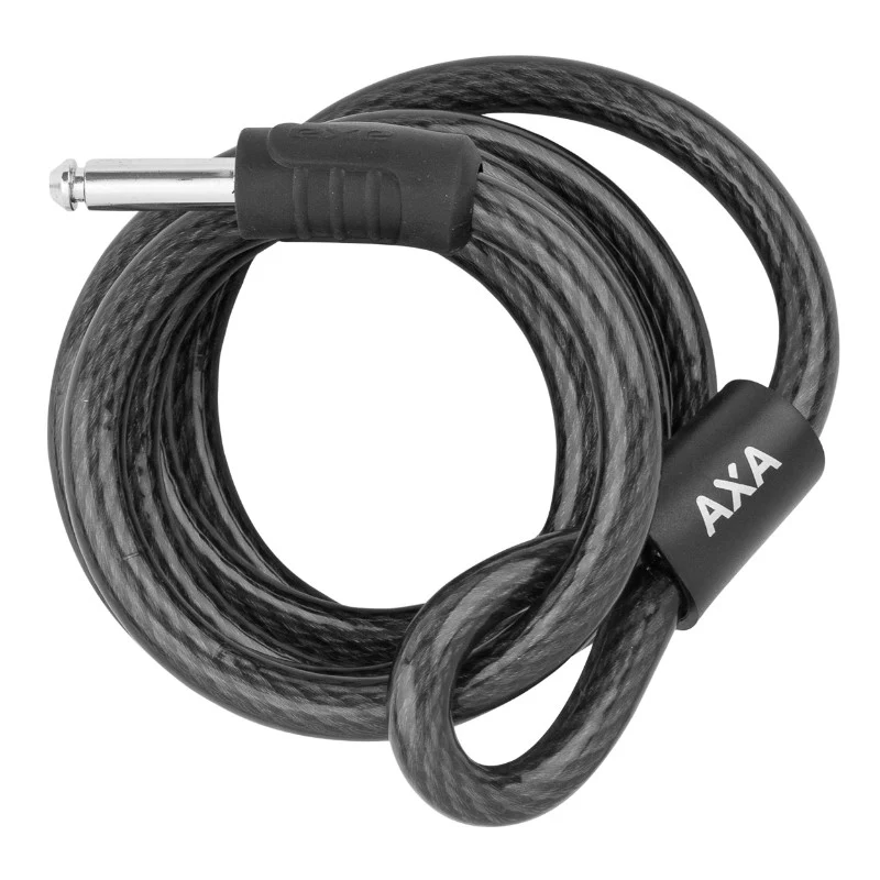 Antivol Vélo Câble A Boucle Axa Rld Pour Fer A Cheval Plug Câble Diam 12 mm L1.80M (Profondeur Plug 35 mm Diam 10 mm) - Homologué Fub 1 Etoile