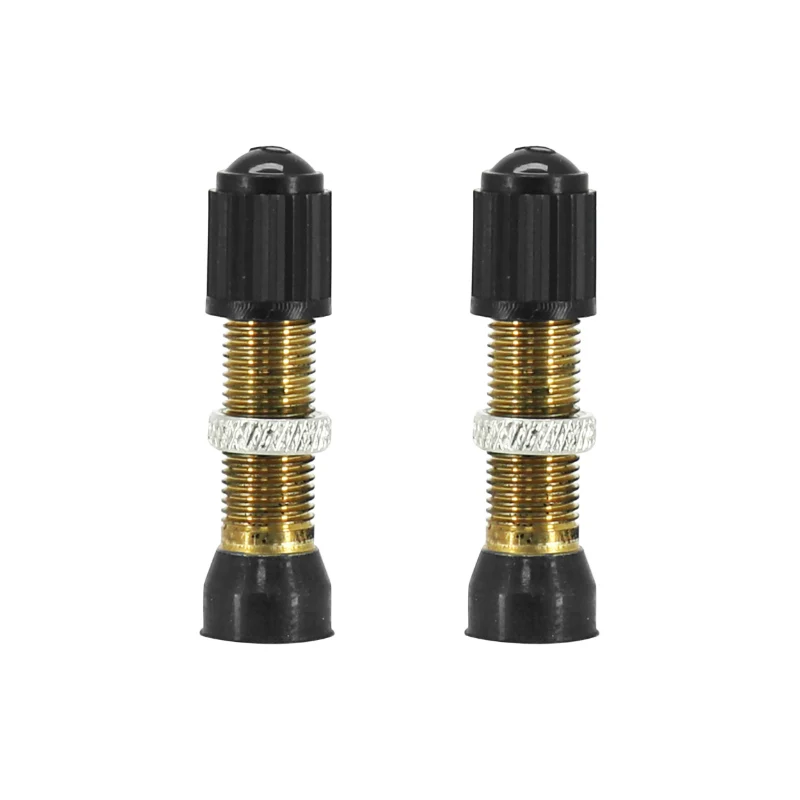 Valve De Pneu Tubeless Schrader Argent 44 mm Obus Demontable (Vendu A La Paire Sur Carte)