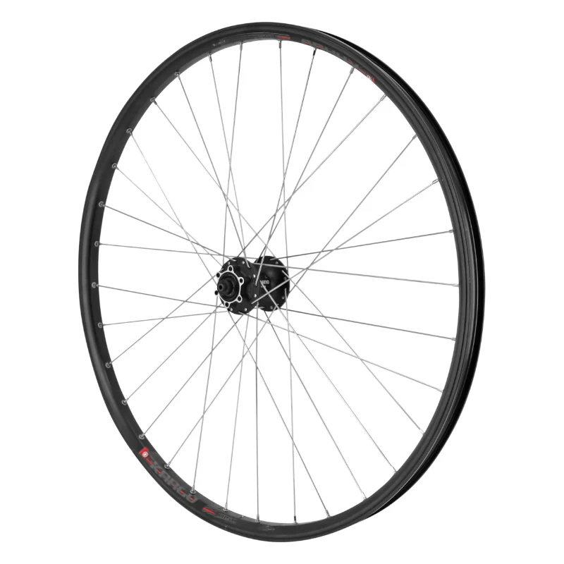 Roue VTC - Cargo - VAE - E-Bike - Longtail Disque Blocage 700 X 35 - 28" Velox Kargo L Moyeu Shimano Deore M475 Avant Noir Disque 6 Trous (Renforcé) Jante 25C 32 Rayons INOX -Poids Max 225 Kg-