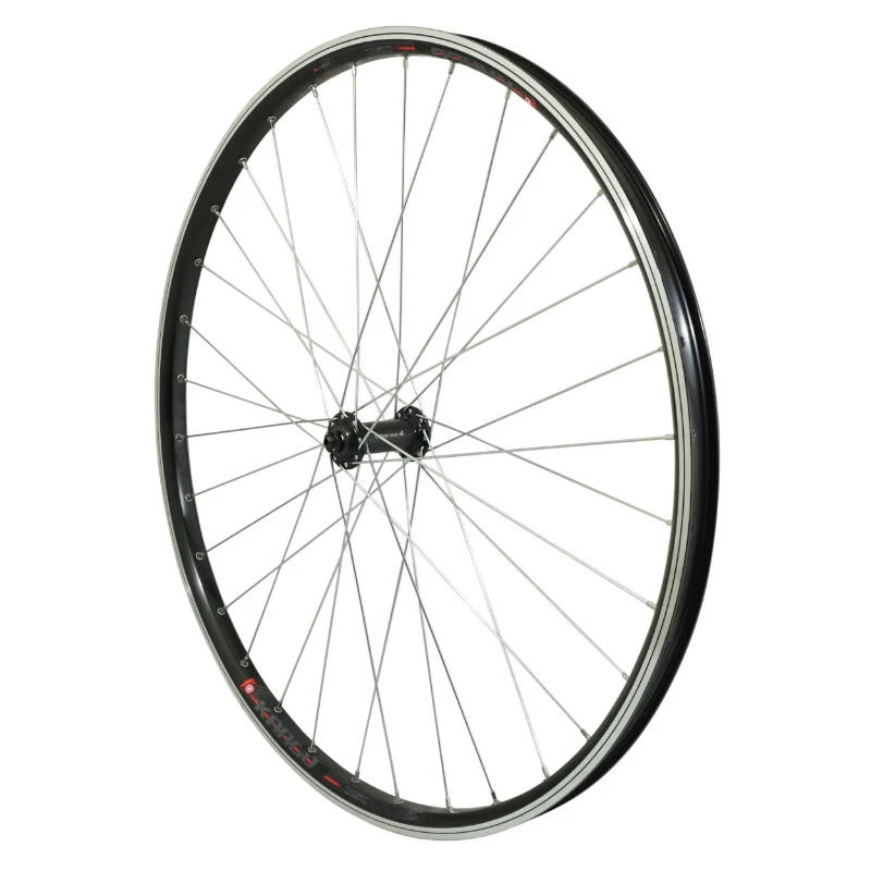 Roue VTC - Cargo - VAE - E-Bike - Longtail Patin Blocage M840 Kargo Avant Moyeu Shimano Qc300 500 Noir (Renforcé) Rayon Zing Jante 25C 32 Rayons -Poids Max 180 Kg- (Inclus Blocage Rapide)