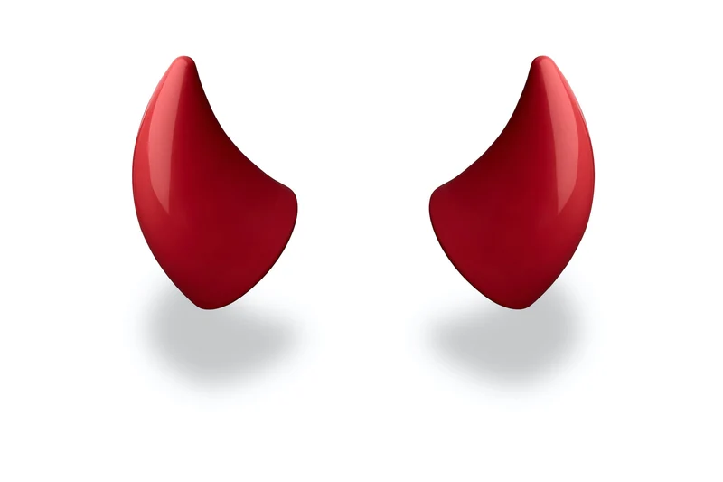 Helmet Flair MagNeatOhz: Small Red Devil Horns for Helmet