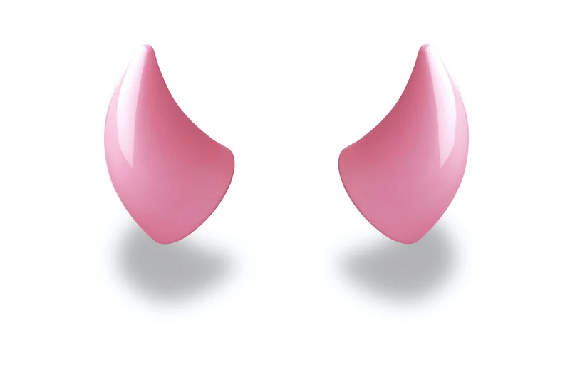 Helmet Flair MagNeatOhz: Small Pink Devil Horns for Helmet