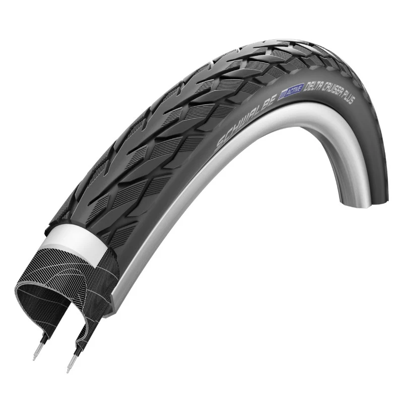 Pneu VTC Urbain 700 X 38B Schwalbe Delta Cruiser Plus Noir Tr (28X1 1-2)(40-635)