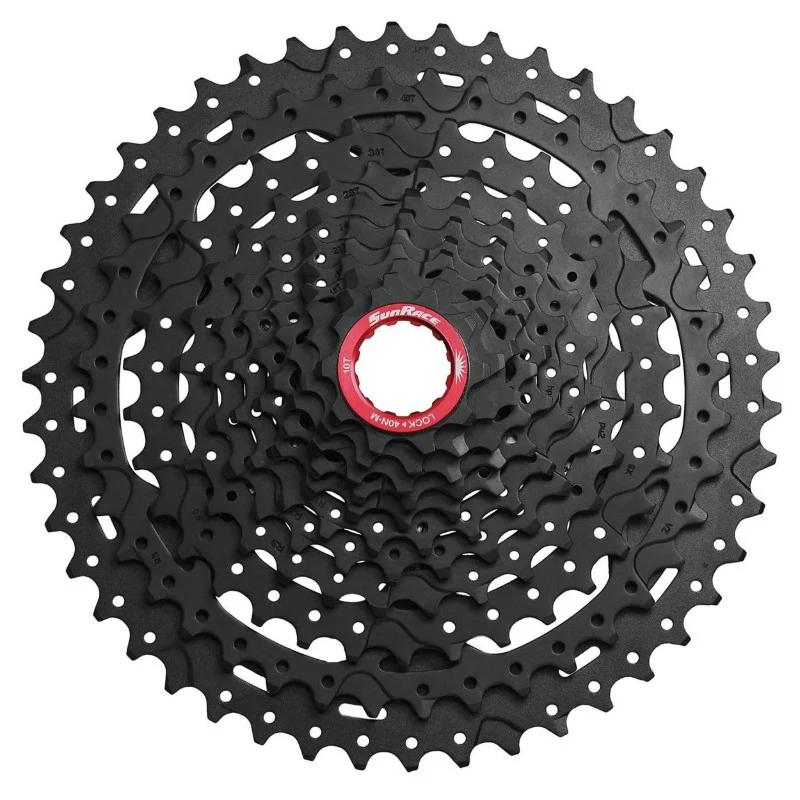 Cassette 11V. Sunrace Mx9 10-46 VTT Corps Xd (Empreinte Sram) (Livre En Boite) Metallic Argent - Livre Avec Adaptateur -