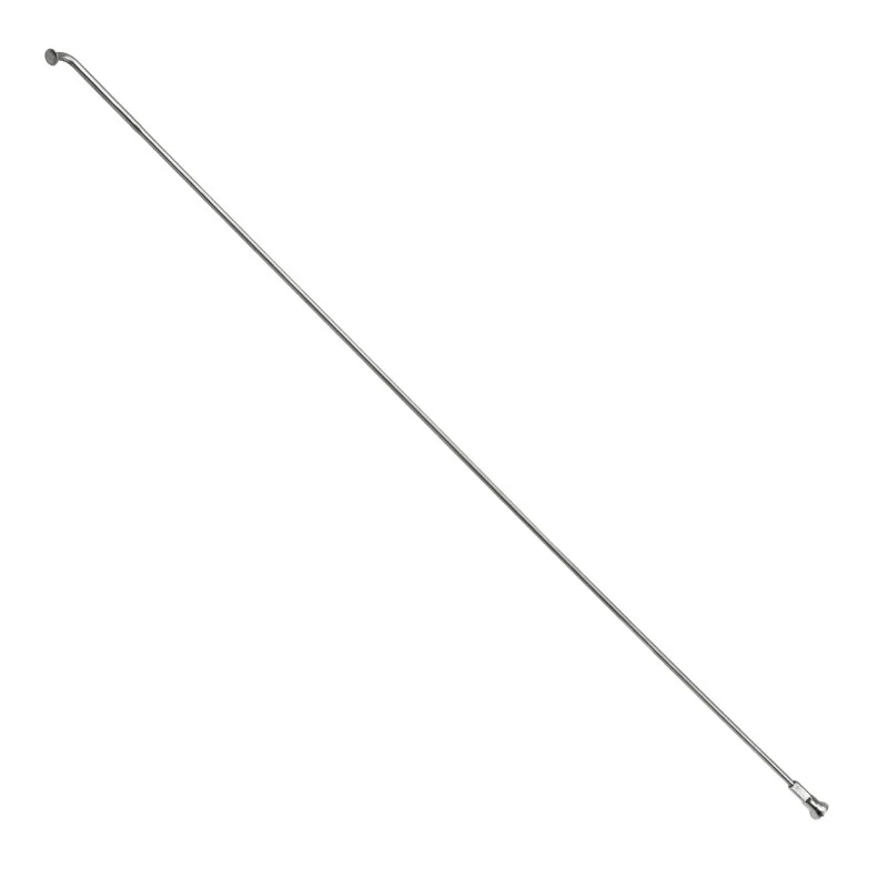 Rayon Renforcé INOX Argent 2,0 mm Avec Tête Coudée En 2,3 mm L 264 mm Avec Écrou (Vendu A L'Unite)