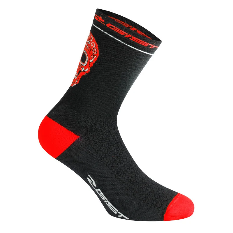 Chaussettes - Socquettes Été Gist Crane-Skull Noir-Rouge 36-39 - Hauteur 18 cm (Paire)