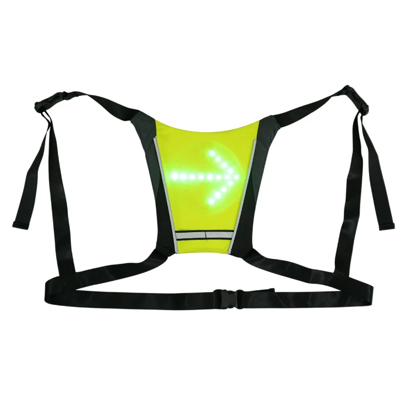 Veste-Gilet-Baudrier Sécurité Avec Signalisation Intégrée 48 Leds Avec Indicateur Direction Et Telecommande Cintre Sans Fil (H20Xl20 cm) Rechargeable Usb