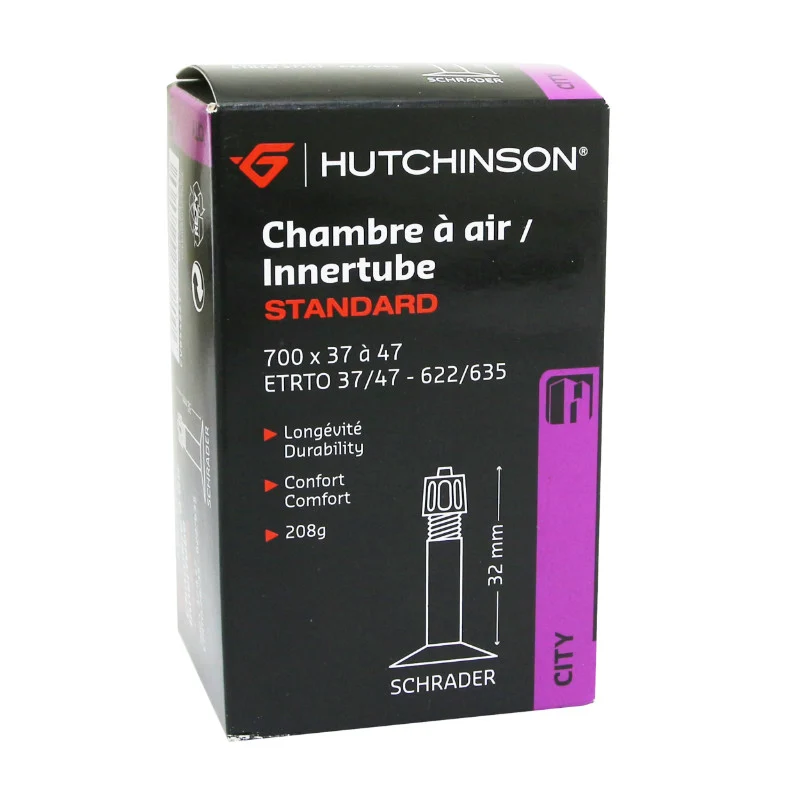 Chambre A Air Vélo 700 X 37-50 Hutchinson Valve Standard 32 mm 208G
