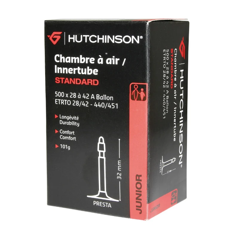 Chambre A Air Vélo 500 X 28-42A Hutchinson Valve Presta 32 mm 101G