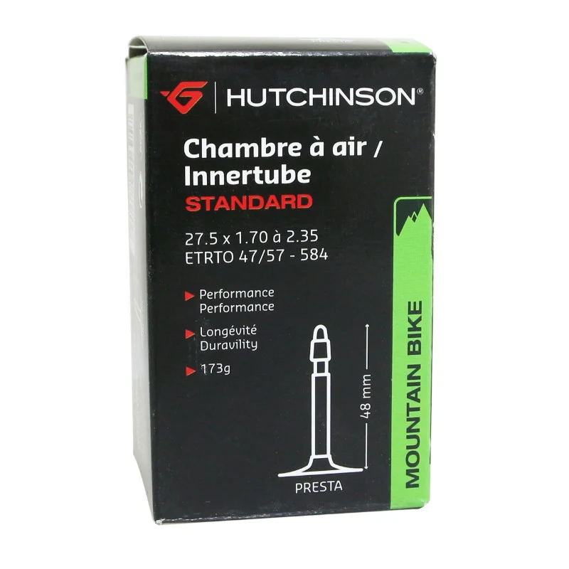 Chambre A Air Vélo 27.5 X 1.70-2.35 Hutchinson Valve Presta 48 mm 173G