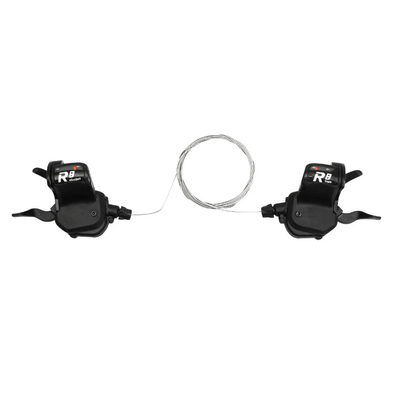 Manette Route - Gravel P2R Pour Cintre Plat 8V. Push-Pull Compatible Shimano Triple (Paire)