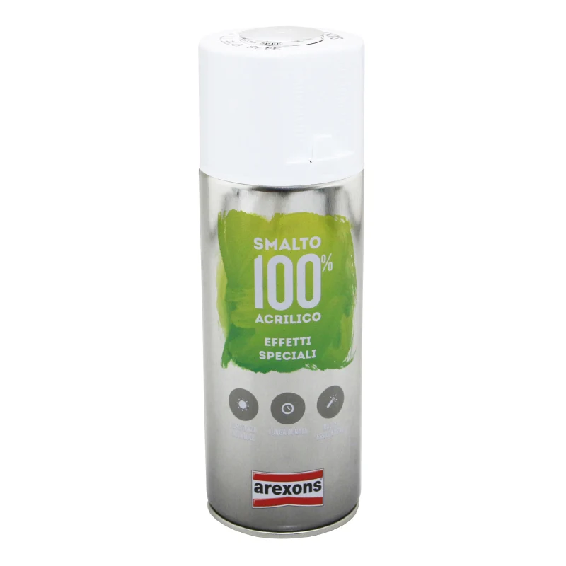 Bombe De Peinture Arexons Acrylique 100 Gris Effet Chrome Aerosol 400 Ml (3438)