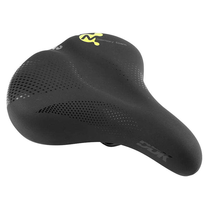 Selle Newton City Metro Elastomere Relaxed Noir A Memoire De Forme Avec Poignée Prise En Main 260X220 mm (Ideal Pour Vélo Électrique)