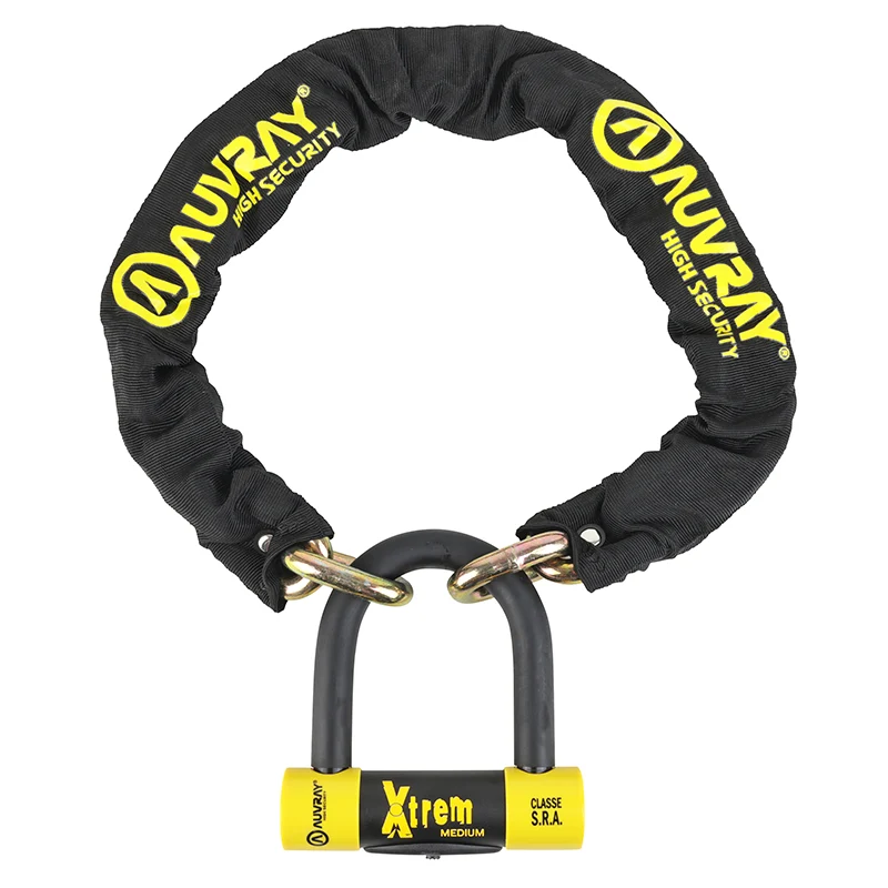 Antivol A Chaîne Auvray Xtrem 1.00M Maillon Diam 13.5 mm Avec U Xtrem Medium 85X100 mm (Diam 18 mm) (Classe Sra Chaîne + U)