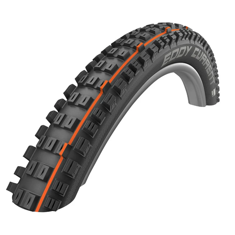 Pneu VTT Gravity - VAE 27.5 X 2.80 Schwalbe Eddy Current Front Addix Super Trail Noir Tubeless Ready Ts (70-584) (650B) Homologué VAE E50