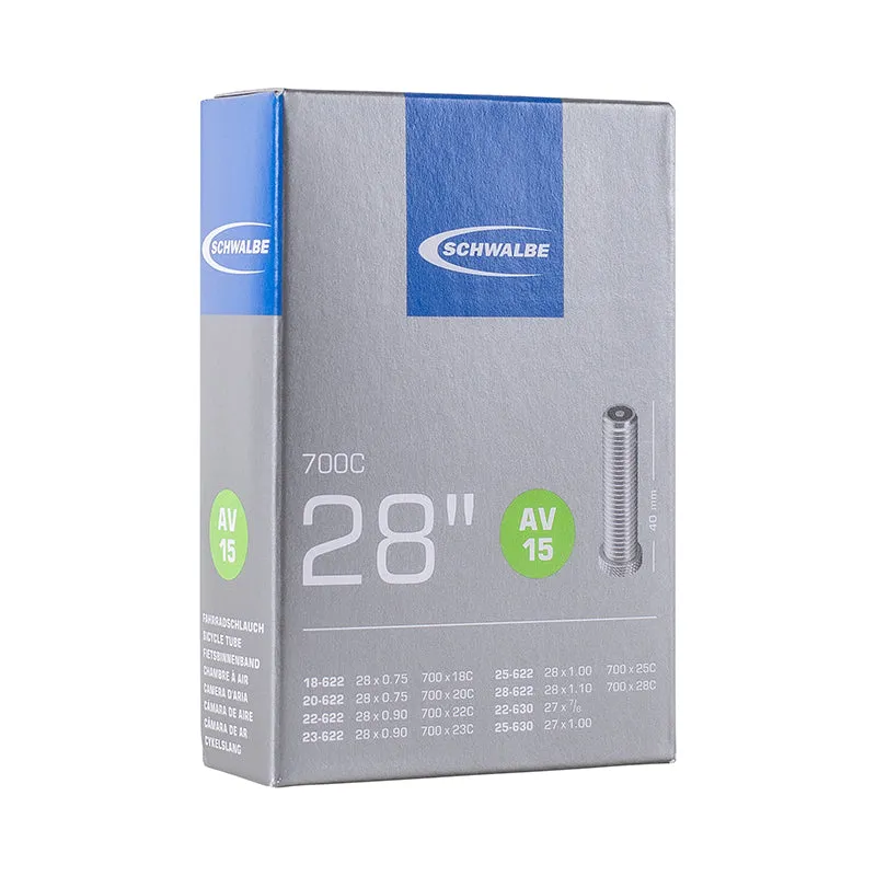 Chambre A Air Vélo 700 X 18-25 Schwalbe Valve Standard Tout Alu (Av15)
