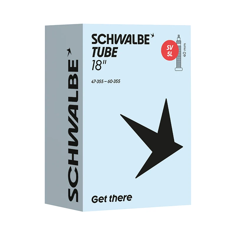 Chambre A Air Vélo 450 X 55A - 18" Schwalbe Valve Presta Tout Alu (47-355 À 60-355) (Sv5A)