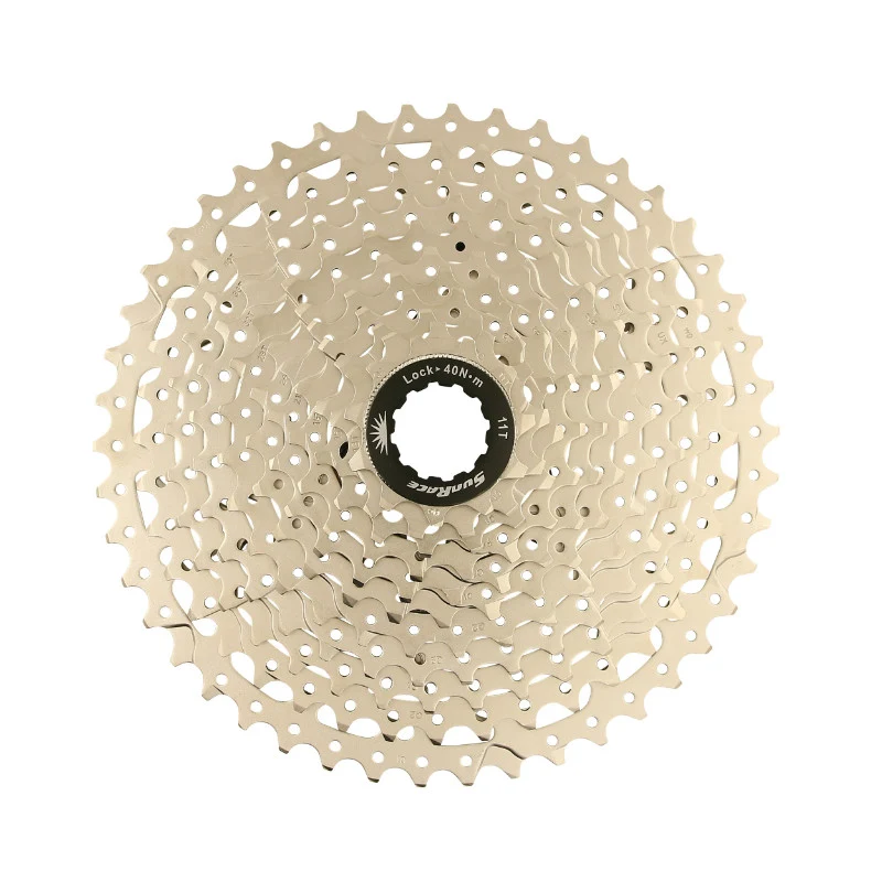 Cassette 11V. Sunrace Ms8 11-46 VTT Pour Shimano Metallic Argent (Livre En Boite) (11-13-15-18-21-24-28-32-36-40-46) (2 Blocs + Pignons)