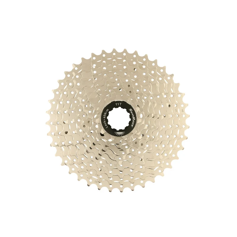 Cassette 10V. Sunrace Ms3 11-40 VTT Pour Shimano Metallic Argent (Livre En Boite) (11-13-15-18-21-24-28-32-36-40) (2 Blocs + Pignons)