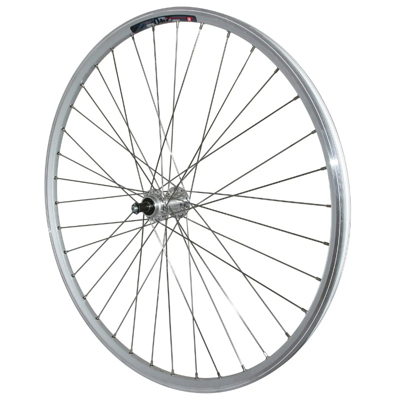 Roue VTC Patin Blocage 700 X 35 - 28" M260 Arrière Renforcé Moyeu Miche Magnum Argent Roue Libre 6-7V Spécial Loueur Jante 19C 36 Rayons INOX -Poids Max 130 Kg-