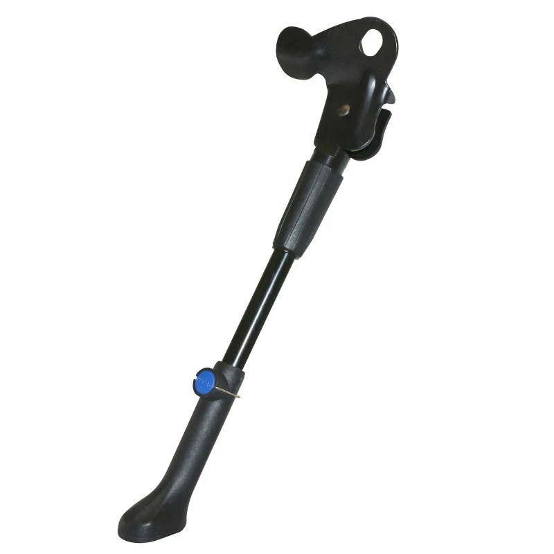 Béquille Vélo Laterale Arrière P2R 24-28'' Réglable Fixation Moyeu Alu Noir (Renforcé Pour VAE-E-Bike)