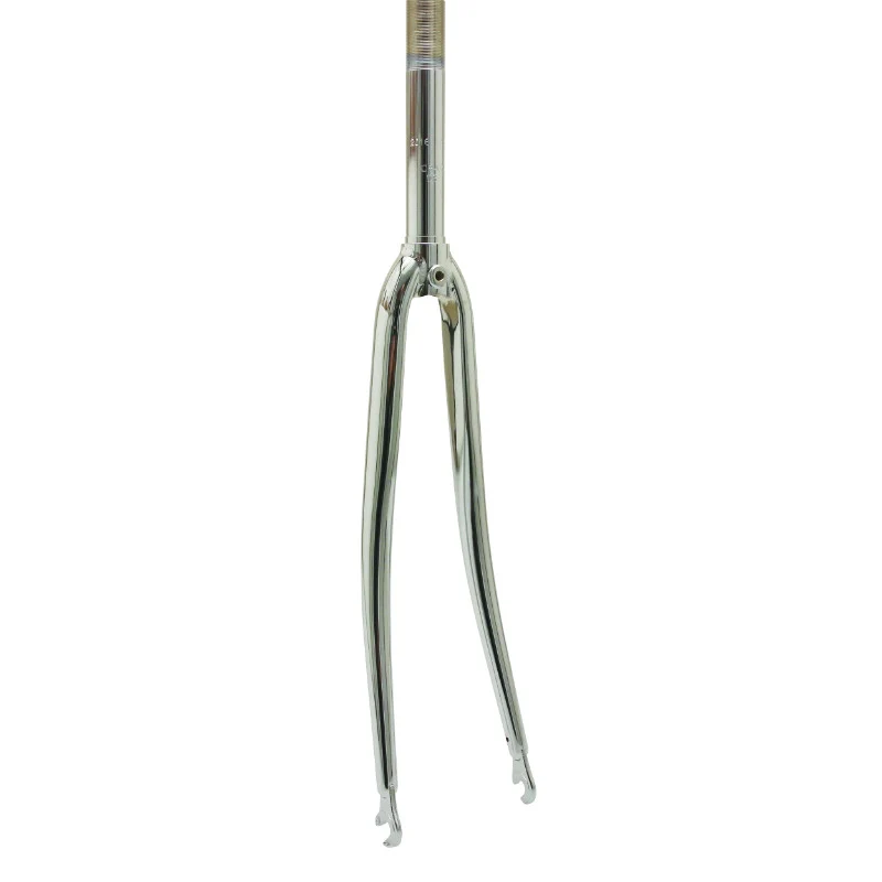 Fourche Route 700C Acier Chromee Cintree Pivot Filete 1"-22.2 Intérieur