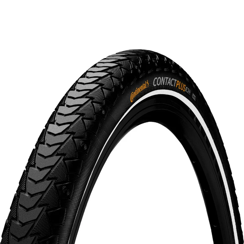 Pneu VTC - VAE Urbain 700 X 37 Continental Contact Plus Noir Flanc Reflex Tr (37-622) Renfort 5 mm Homologué VAE E50