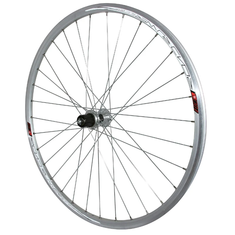 Roue Route Patin Blocage 700 Road Runner Arrière Argent Moyeu Velox Cassette Type Shimano 11-10-9V 32 Rayons Galva Jante 15C