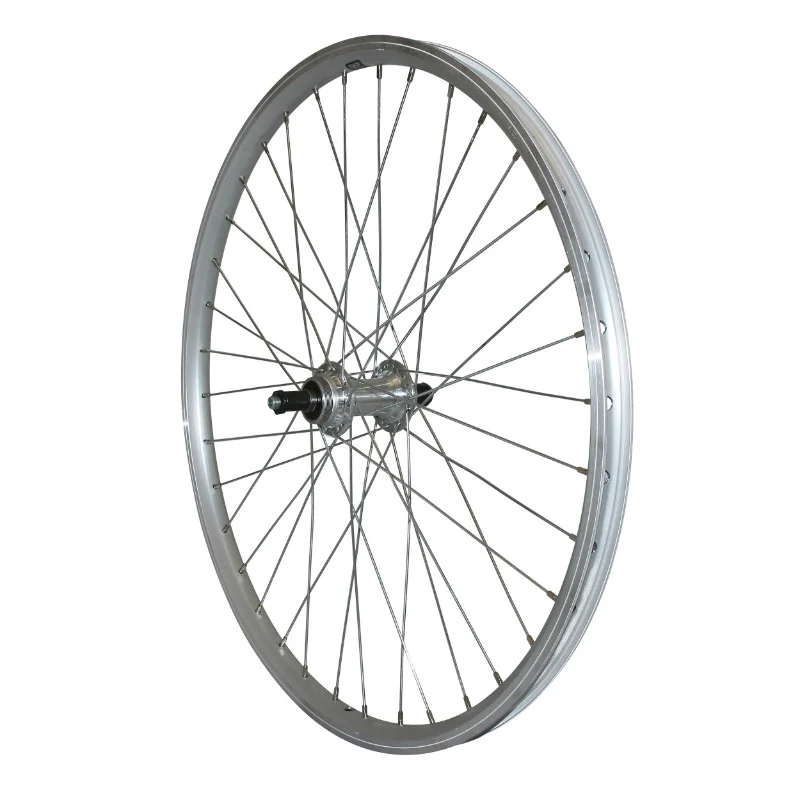 Roue VTT Patin Blocage 24" Er10 Arrière Argent Moyeu Alu Roue Libre 7-6V Jante 19C