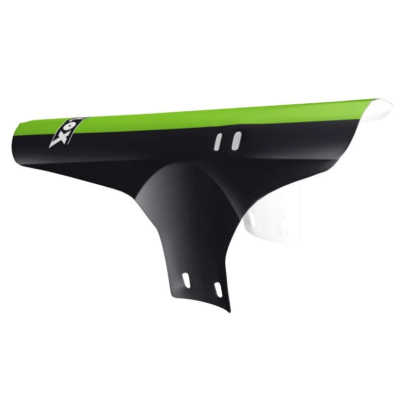 Garde Boue VTT AV Velox Colori Noir-Vert Fixation Fourche Rilsan