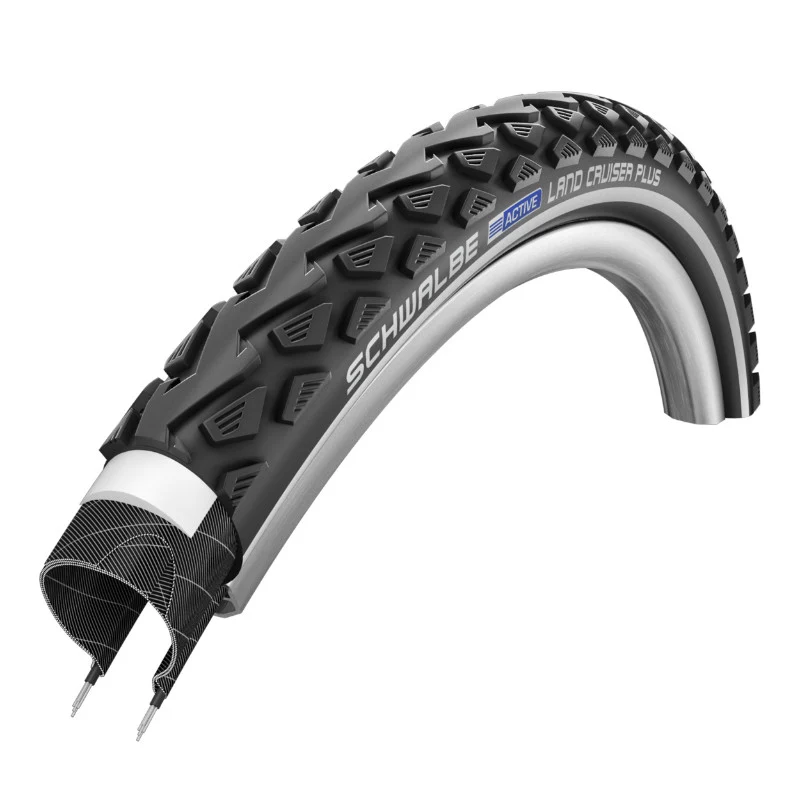 Pneu VTC Cross 700 X 35 Schwalbe Land Cruiser Plus Noir Tr (37-622) Renfort Puncture-Guard Compatible VAE