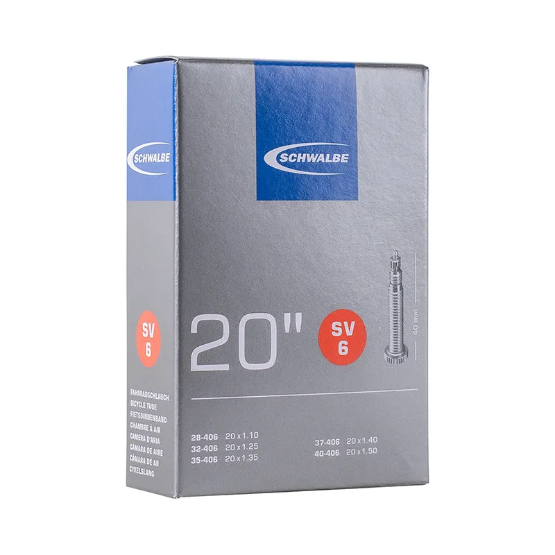 Chambre A Air Vélo 20 X 1 1-8 Schwalbe Valve Standard (28-406 À 40-406) (Av6)