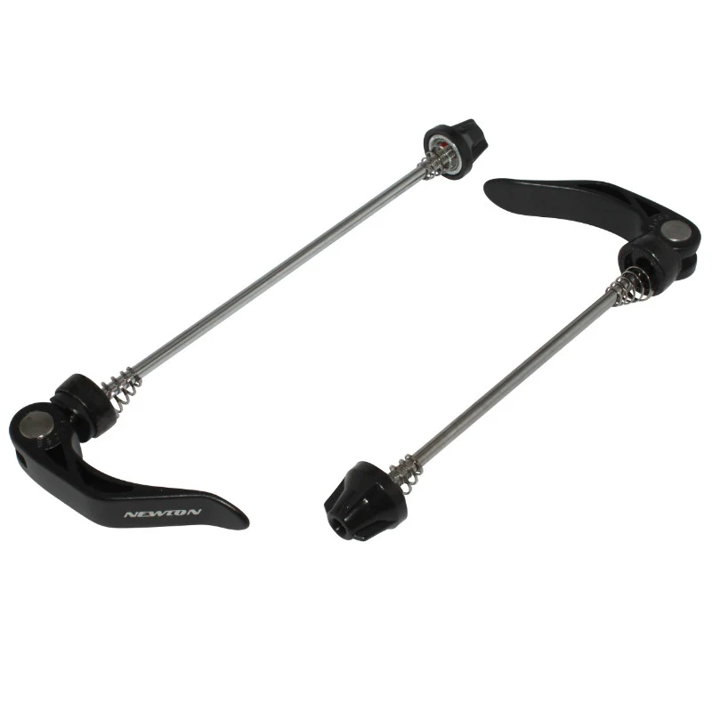 Blocage Rapide De Roue Route Avant + Arrière Newton Noir VTT-Route (Compatible Patte Large Sur Cadre Carbone) (Kit 2 Pieces)