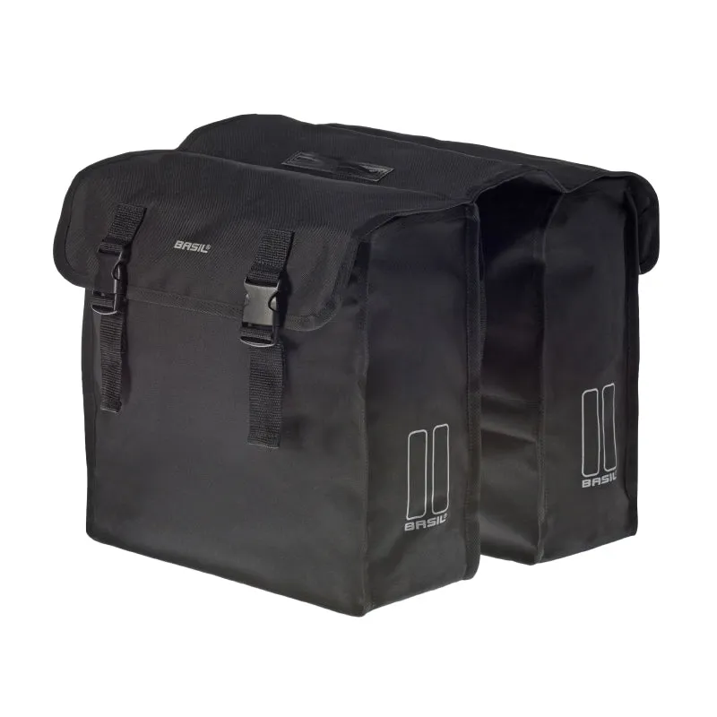 Sacoche Arrière Vélo Double Basil Mara XL 35L Noir (35X15X30 cm)