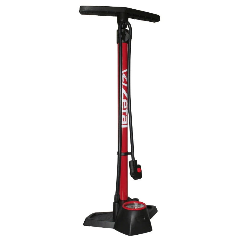 Pompe A Pied Zefal Profil Max Fp30 Corps Acier Support Résine Rouge Manometre 12Bar Raccord Switch Vp-Vs Avec Accessoires