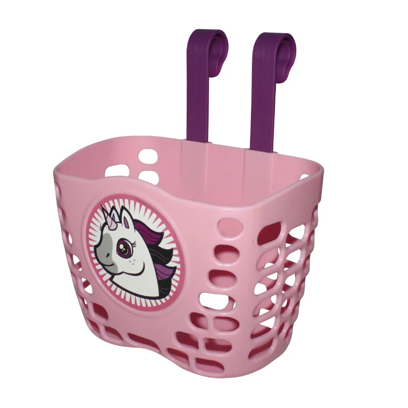 Panier Avant Enfant P2R Licorne Rose Fixation Par Sangle Sur Cintre