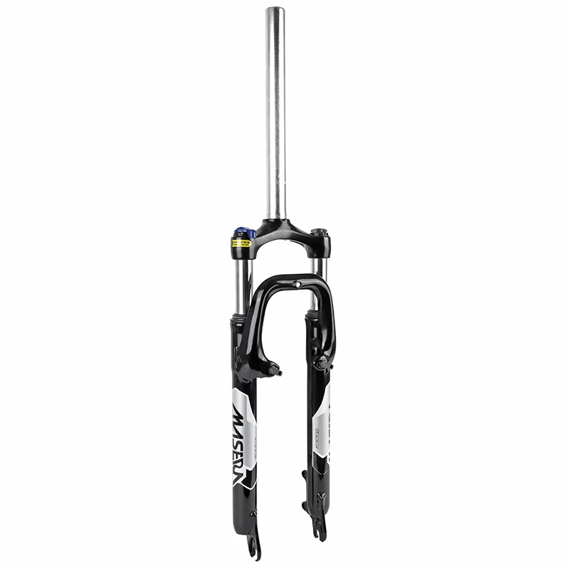 Fourche VTT 27.5 " Zoom 386Mlo A Ressort Noir Réglable-Blocable Deb. 60 mm Pivot Lisse 296 mm 1''1-8-28,6 Extérieur Compatible V-Brake-Disque