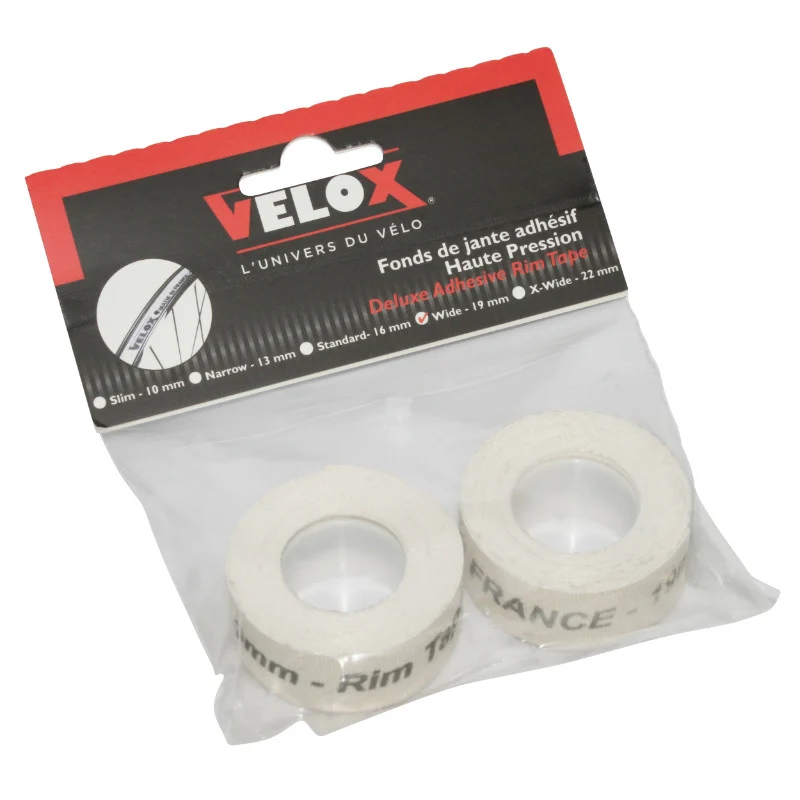 Fond De Jante Velox Tressé Adhesif En 19 mm Longueur 2M (2 Pieces Sur Carte)