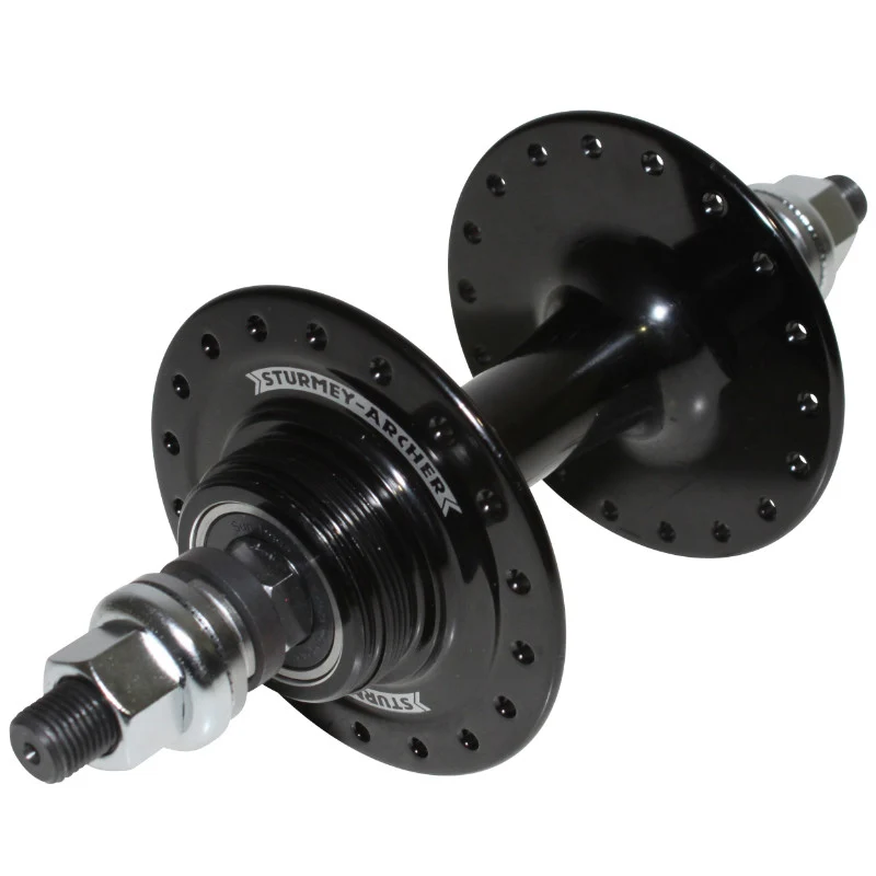 Moyeu Route Sturmey Archer Noir 36T. Arrière Double Filetage Pour Fixie