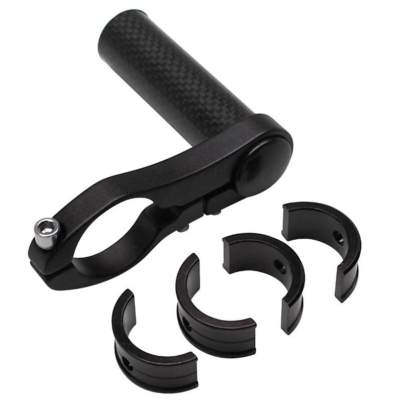 Support Compteur Et Éclairage Alu-Carbone Fixation Cintre 25,8-31,8 mm (Largeur 70 mm Et Diamètre 25 mm)