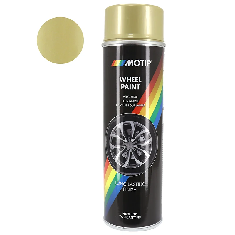 Bombe De Peinture Motip Pro Acrylique Jantes Or Aerosol 500 Ml (04008)