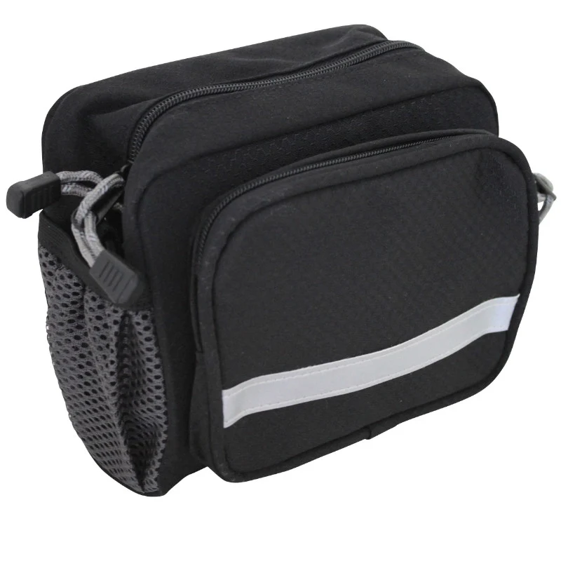 Sacoche De Cintre-Guidon Vélo Newton N1 Noir Fixation Clip 25.4-31.8 (Lg16Xl10Xh13)