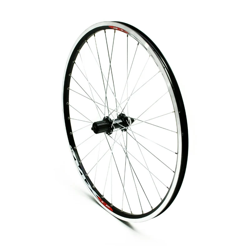 Roue VTT Disque - Patin Blocage 26" M670 Arrière Noir Moyeu Shimano Acera Qc400 Centerlock Cassette 11-10-9V Noir Jante 19C 32 Rayons Argent