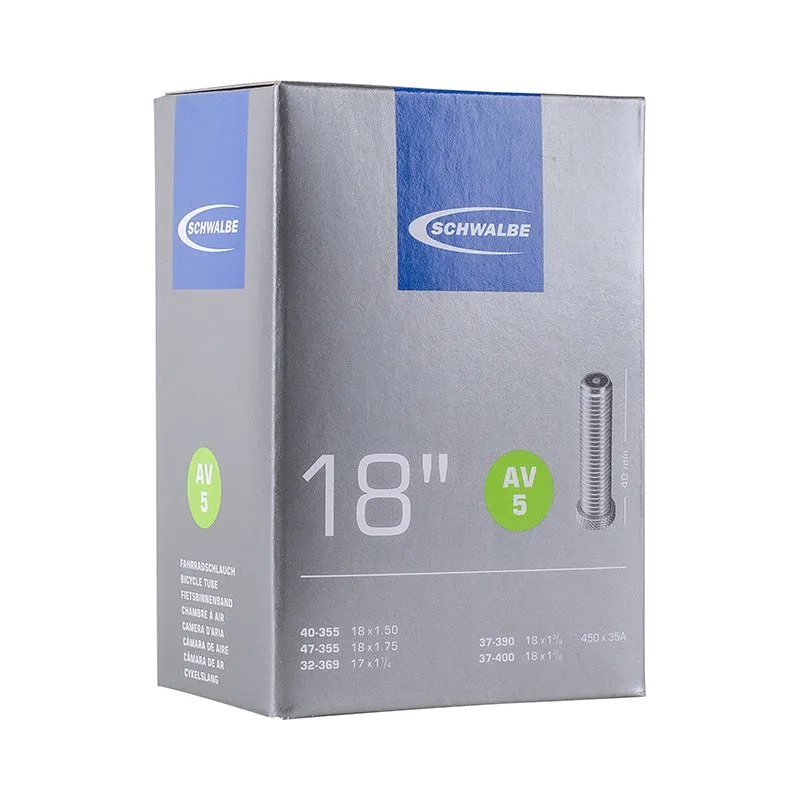 Chambre A Air Vélo 450 X 35A - 18" Schwalbe Valve Standard Tout Alu (40-355 À 37-400) (Av5)