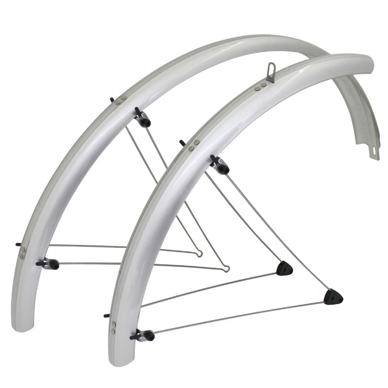 Garde Boue VTT Tringles 26" Stronglight Country 60 mm Argent (Paire) Avec Fixation Classic Tringles INOX