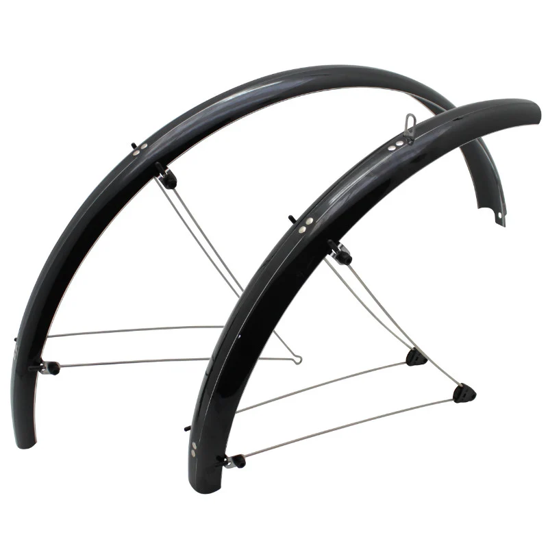 Garde Boue VTT Tringles 26" Stronglight Country 60 mm Noir (Paire) Avec Fixation Classic Tringles INOX