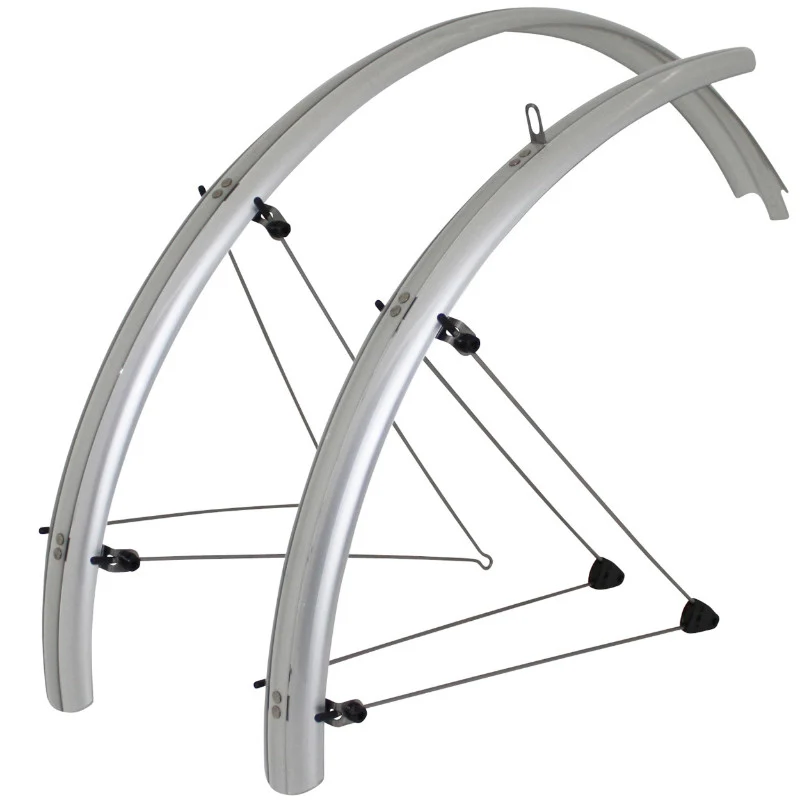 Garde Boue VTT Tringles 26'' Stronglight Country 54 mm Argent (Paire) Avec Fixation Classic Tringles INOX