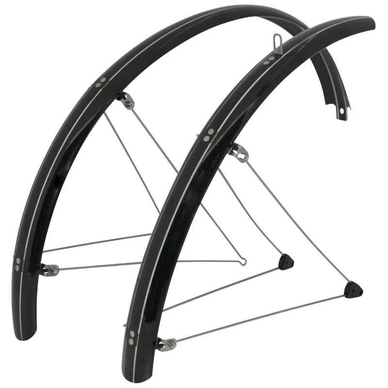 Garde Boue VTT Tringles 26'' Stronglight Country 54 mm Noir (Paire) Avec Fixation Classic Tringles INOX